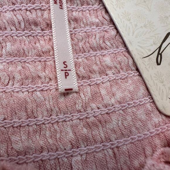 Free People Pink Lotus Cropped Ruffle Top NWT - Picture 6 of 8